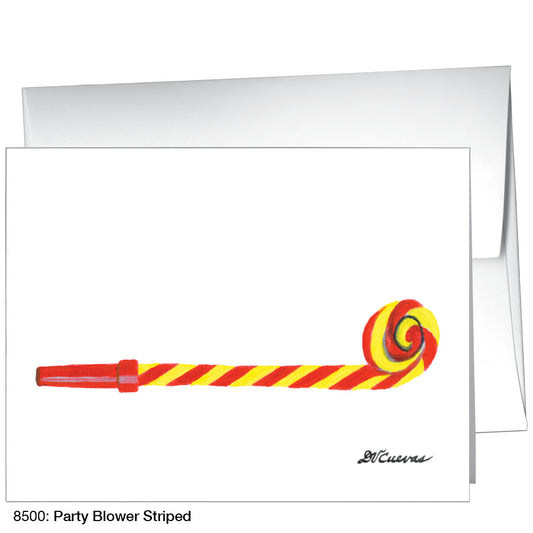 Party Blower Striped, Greeting Card (8500)