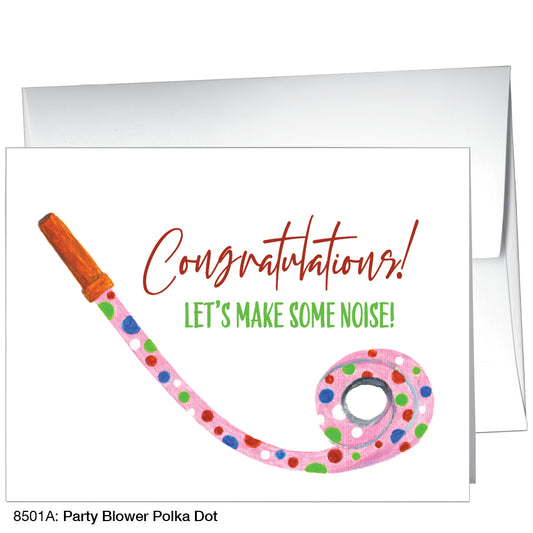 Party Blower Polka Dot, Greeting Card (8501A)