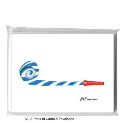 Party Blower Blue, Greeting Card (8502)