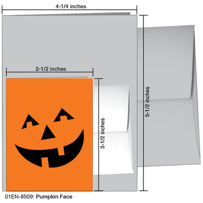 Pumpkin Face, Greeting Card (8509)