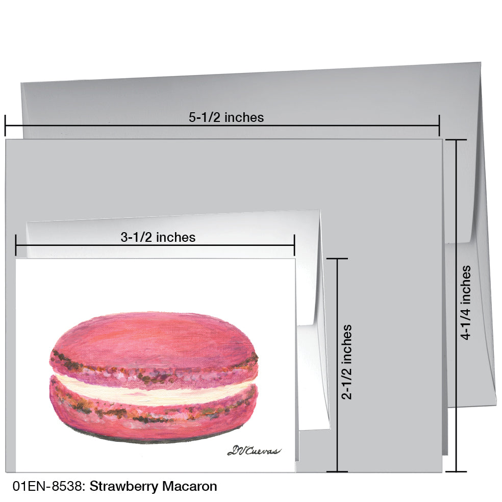 Strawberry Macaron, Greeting Card (8538)