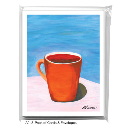 Orange Mug, Greeting Card (8567)