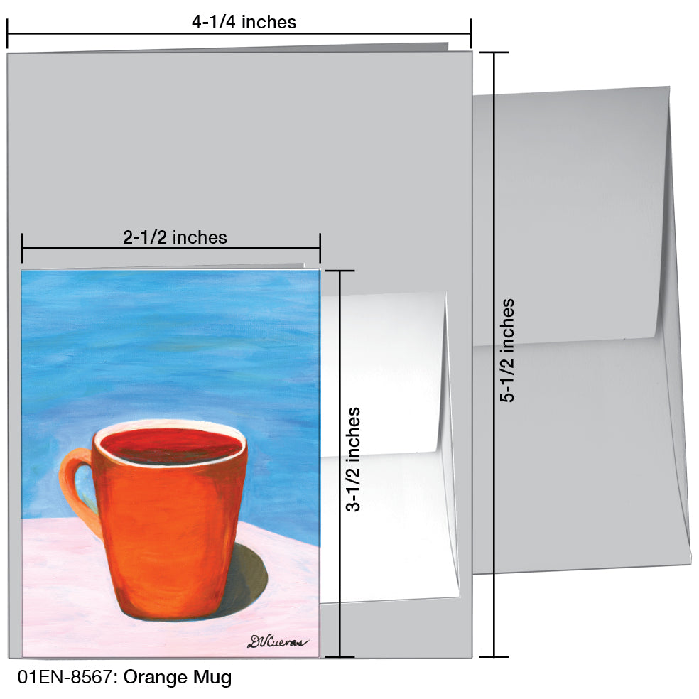 Orange Mug, Greeting Card (8567)