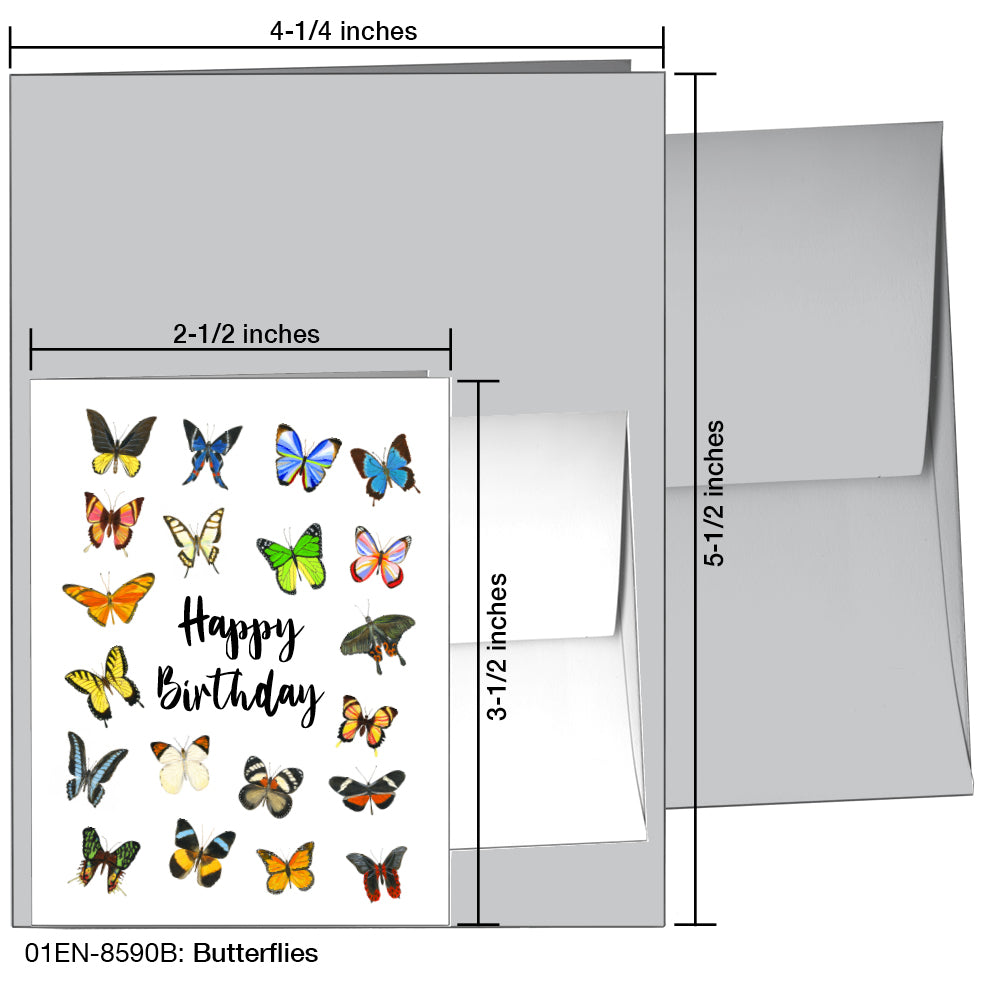 Butterflies, Greeting Card (8590B)