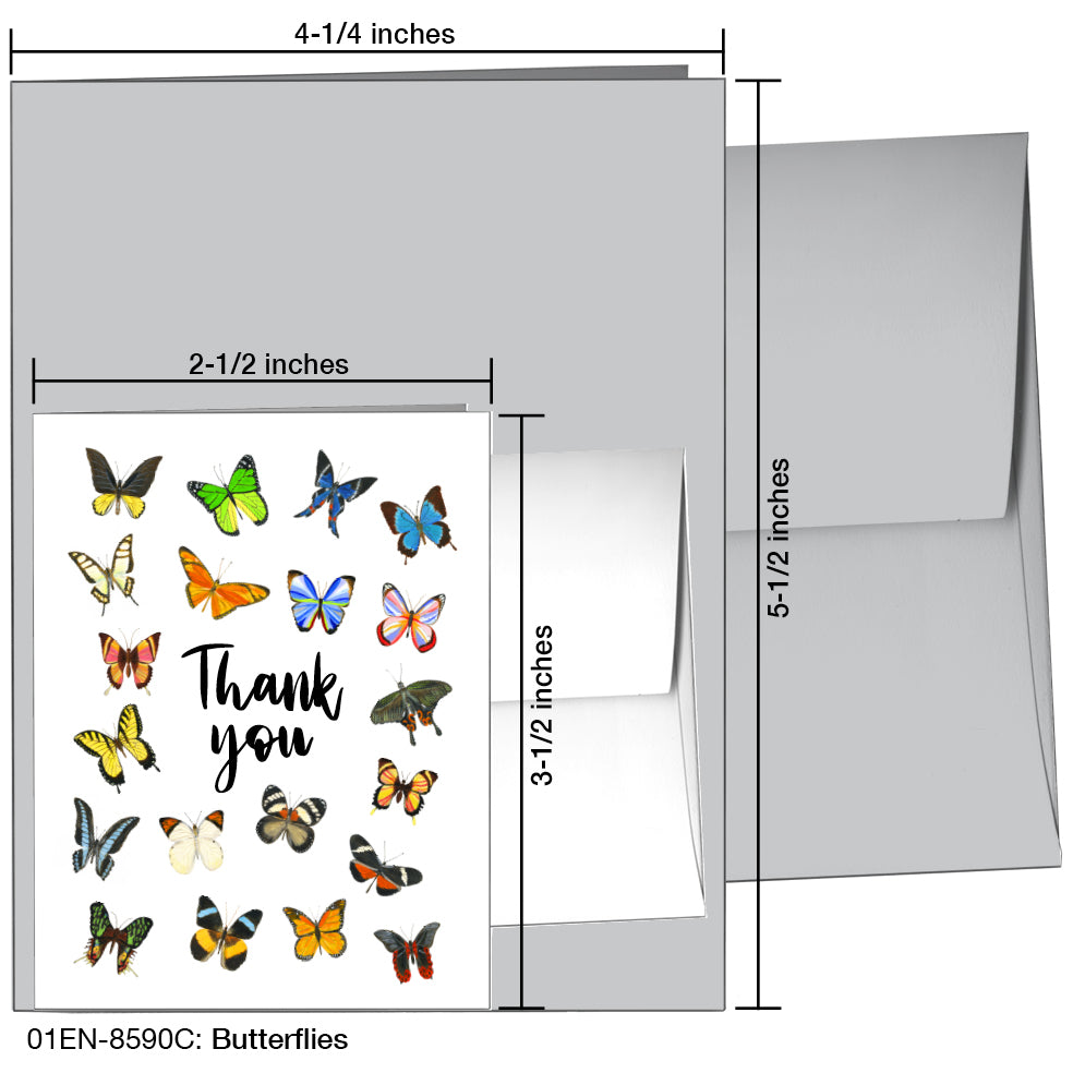 Butterflies, Greeting Card (8590C)