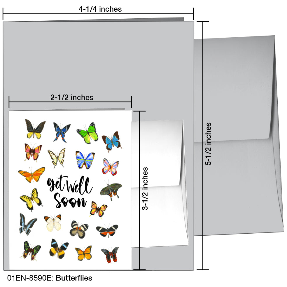 Butterflies, Greeting Card (8590E)