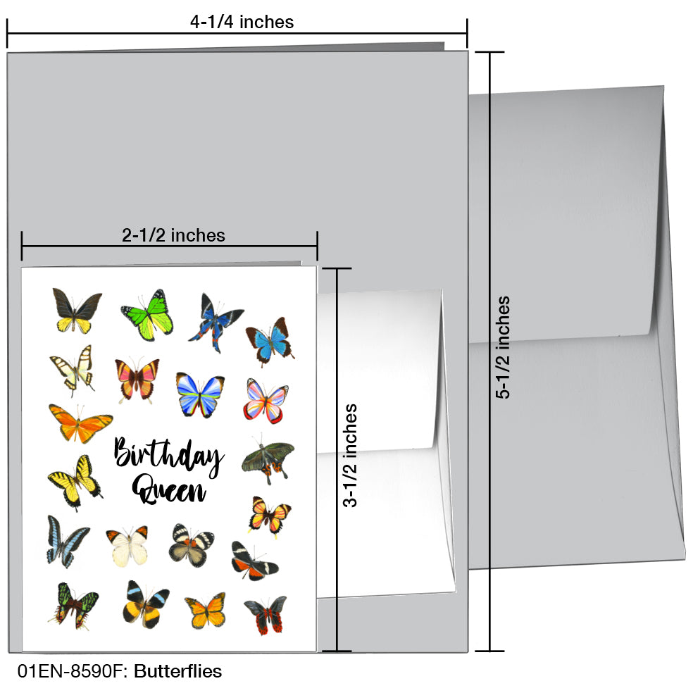 Butterflies, Greeting Card (8590F)