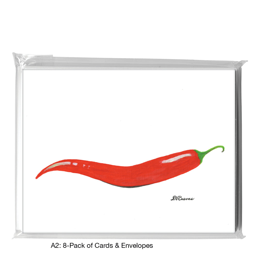 Spicy Pepper, Greeting Card (8595)