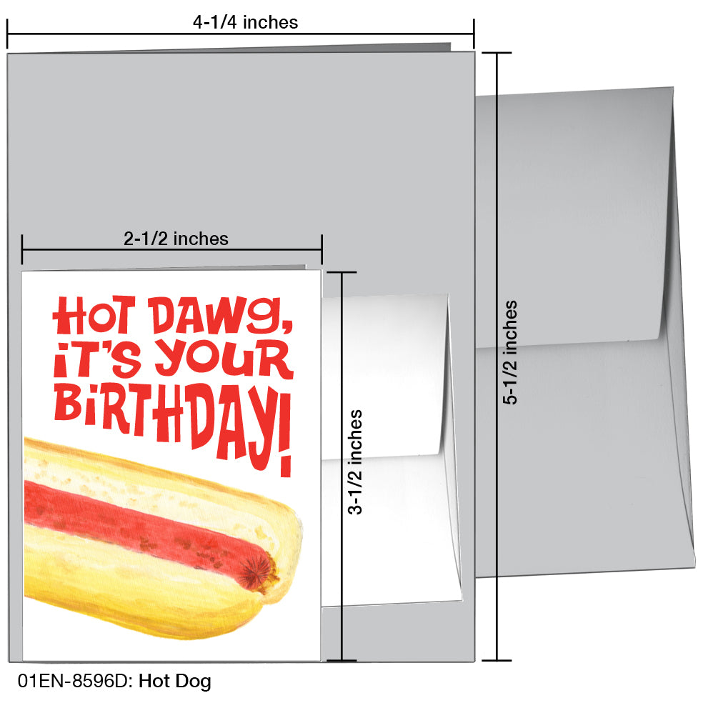 Hot Dog, Greeting Card (8596D)