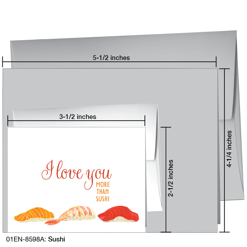 Sushi, Greeting Card (8598A)