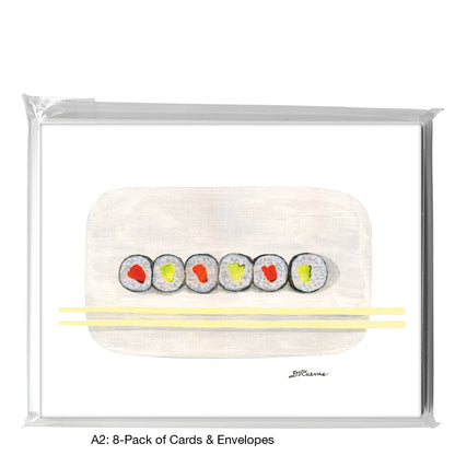 Sushi Rolls, Greeting Card (8603)