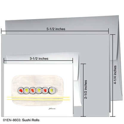 Sushi Rolls, Greeting Card (8603)