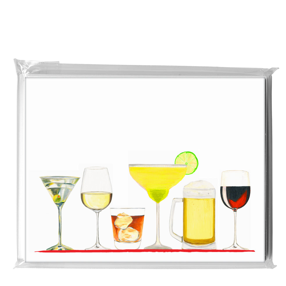 Cocktails, Greeting Card (8605)