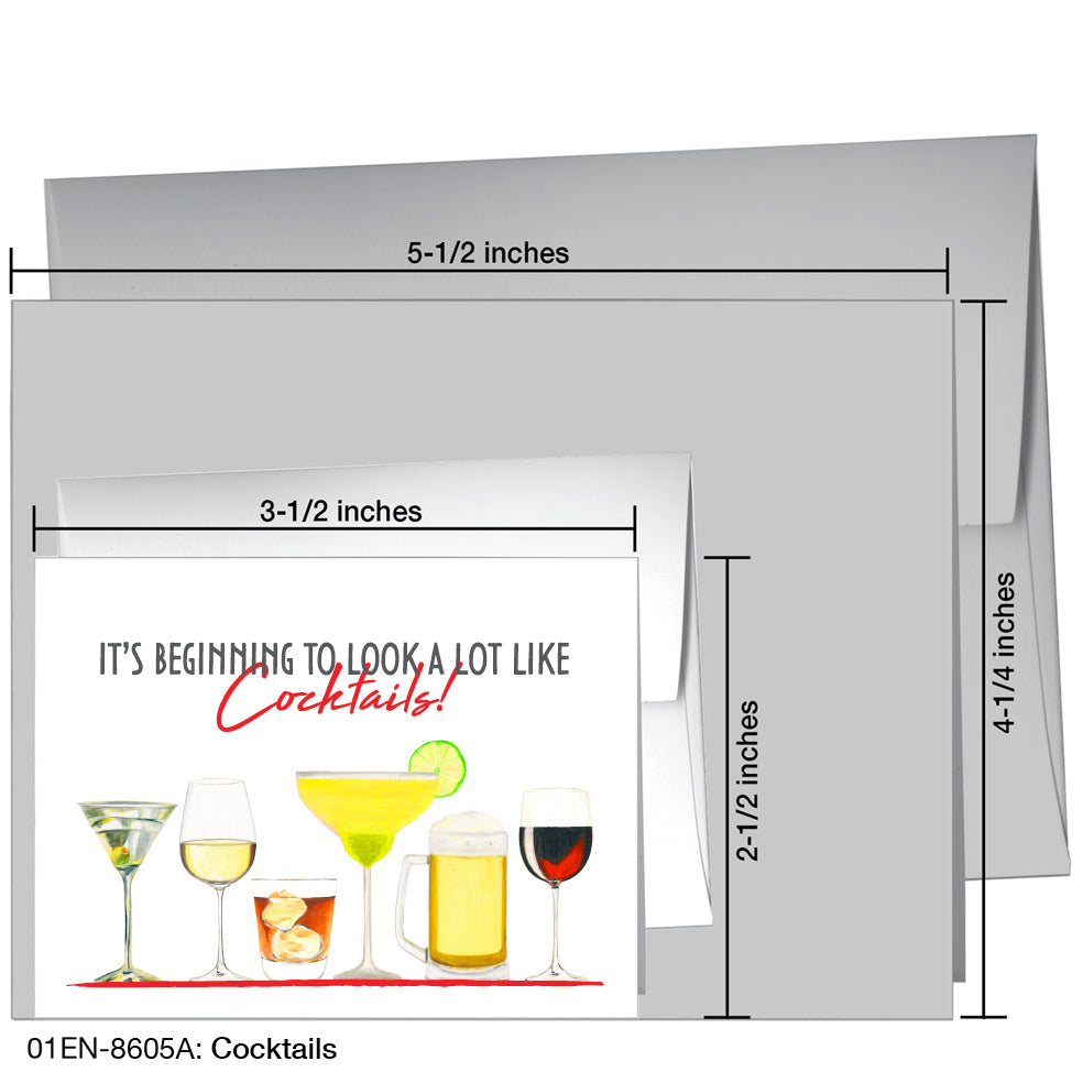 Cocktails, Greeting Card (8605A)