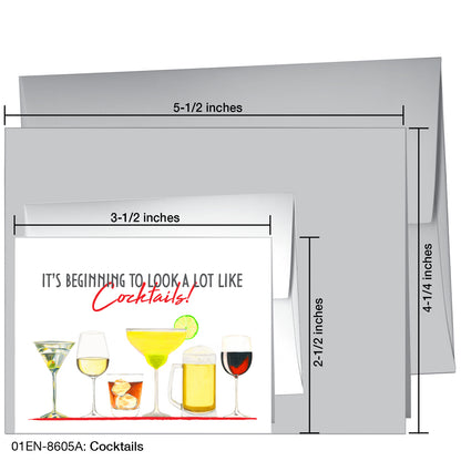 Cocktails, Greeting Card (8605A)