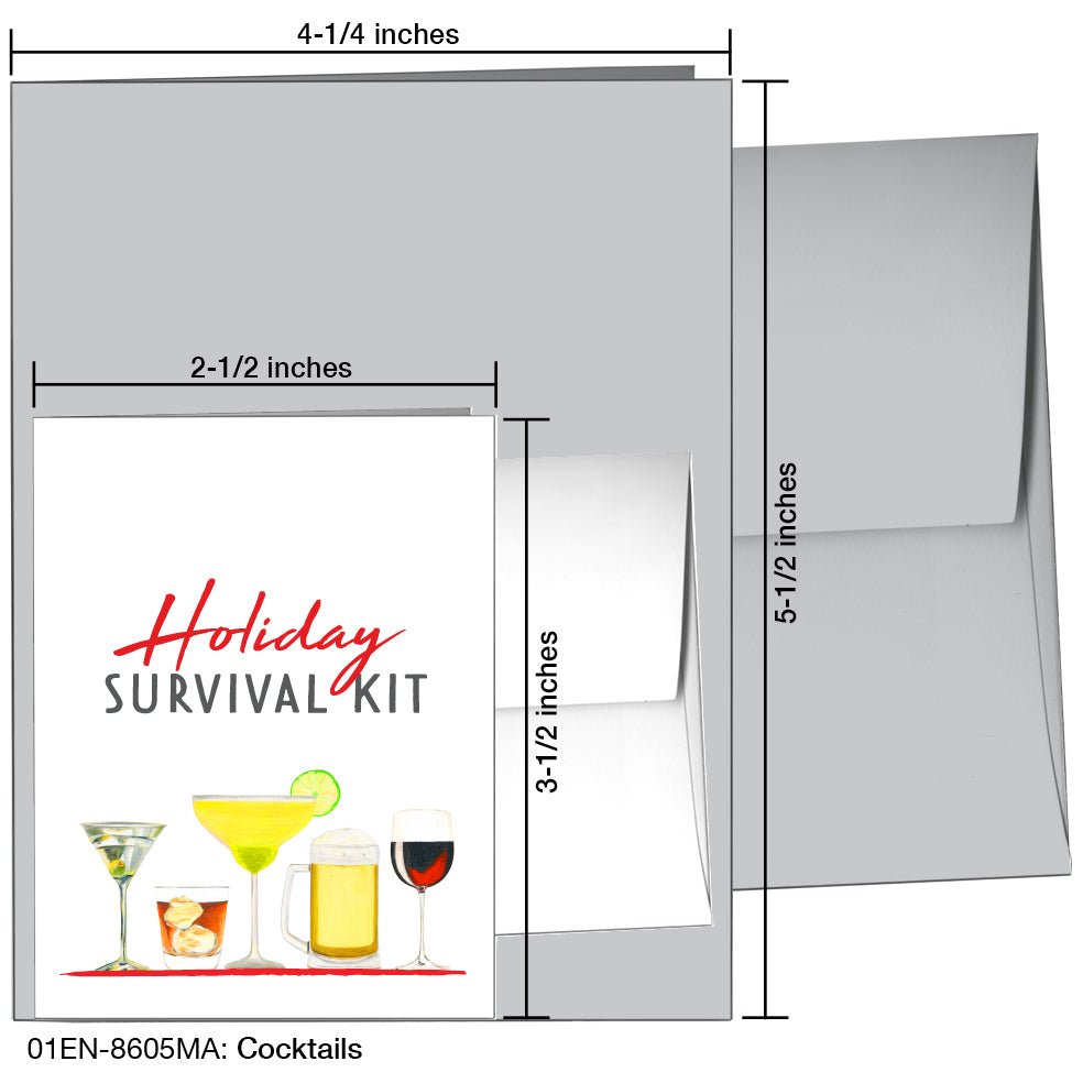 Cocktails, Greeting Card (8605MA)