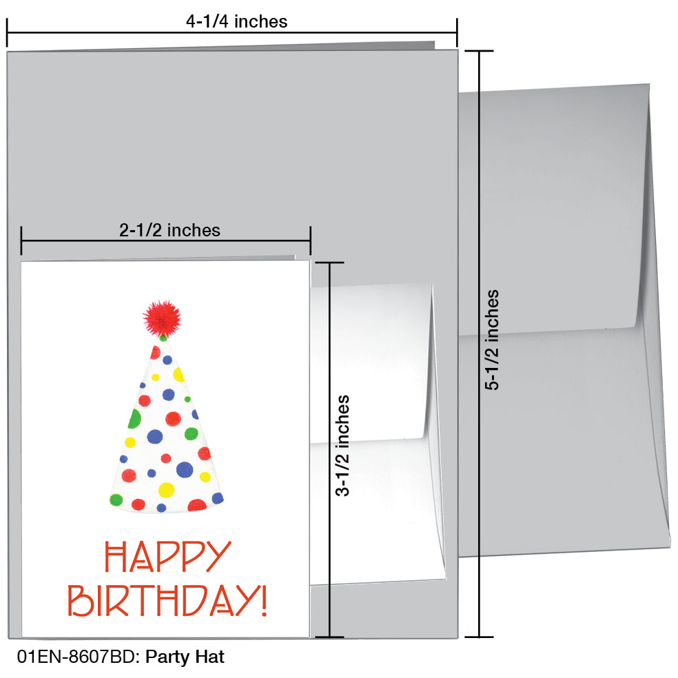 Party Hat, Greeting Card (8607BD)