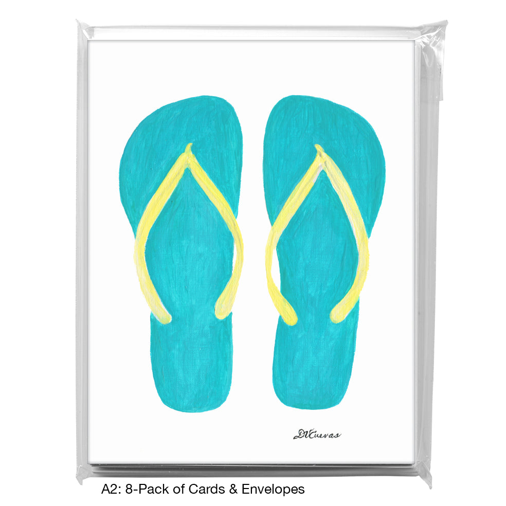 Flip Flops, Greeting Card (8613)