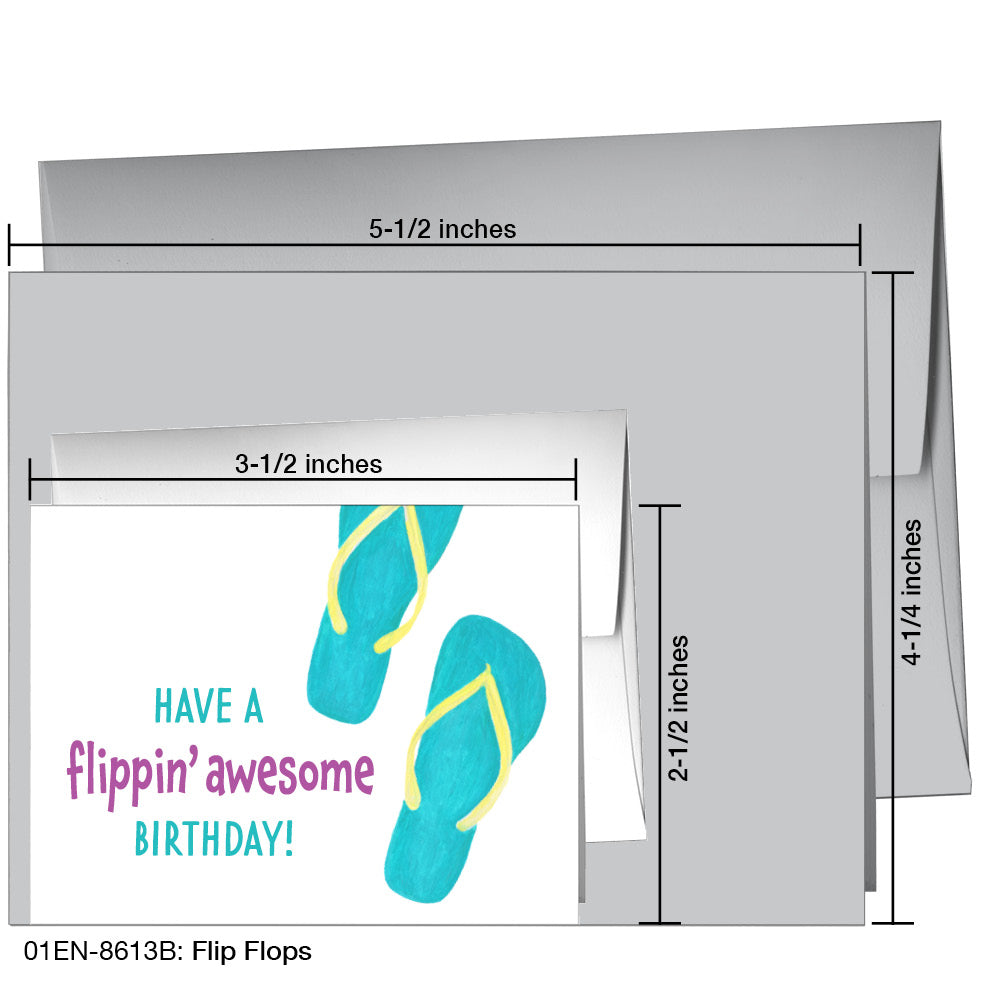 Flip Flops, Greeting Card (8613B)