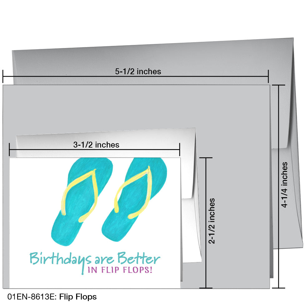 Flip Flops, Greeting Card (8613E)