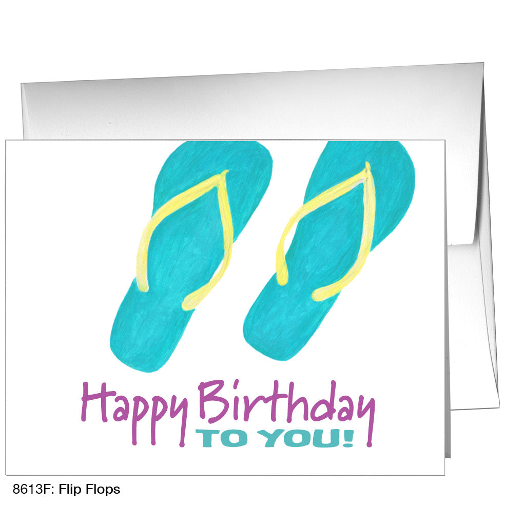 Flip Flops, Greeting Card (8613F)