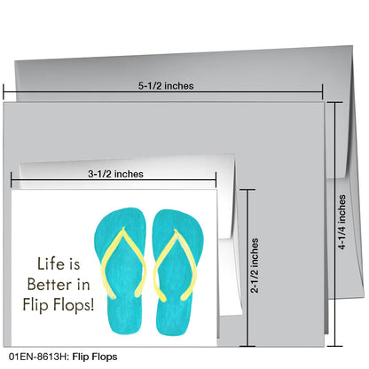 Flip Flops, Greeting Card (8613H)