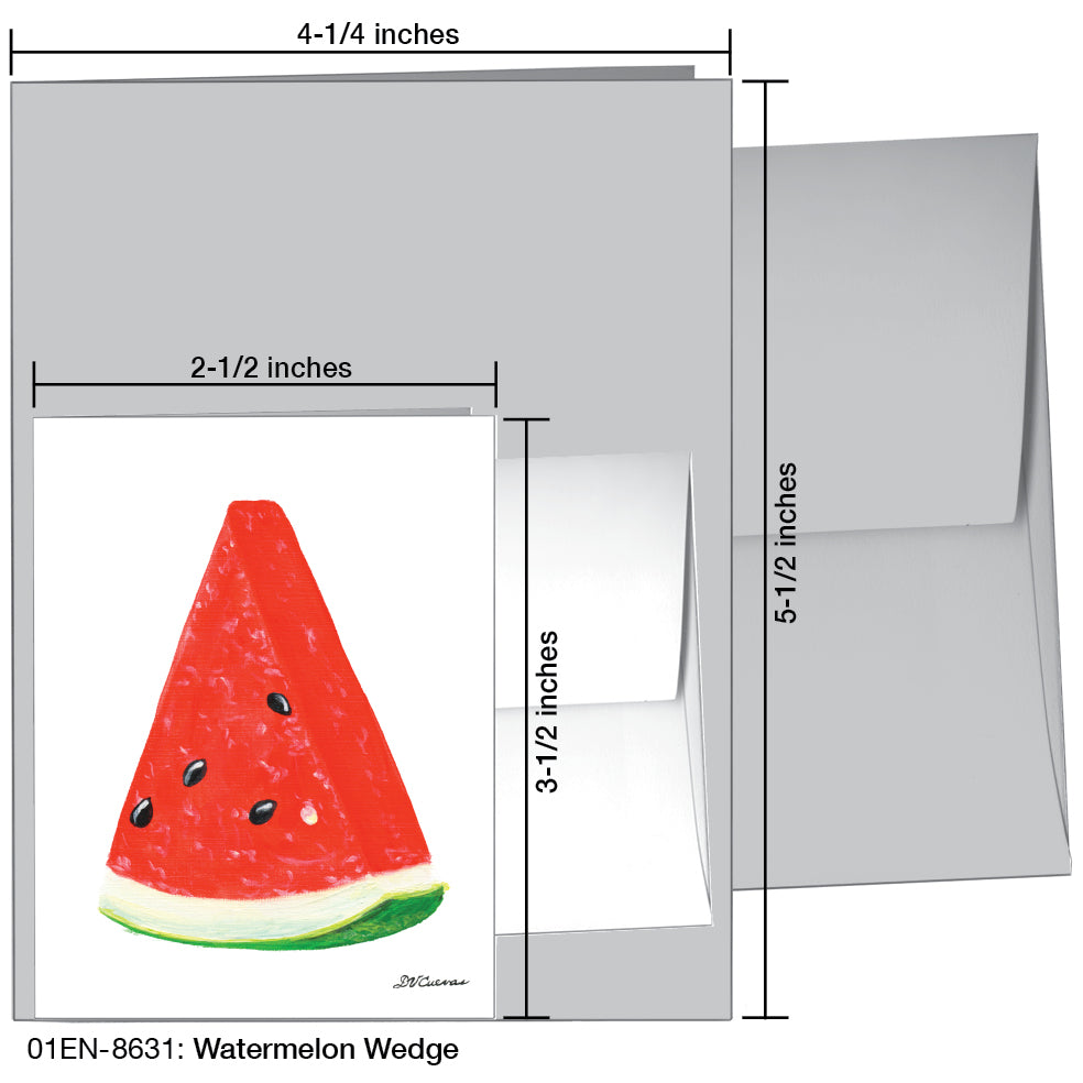 Watermelon Wedge, Greeting Card (8631)