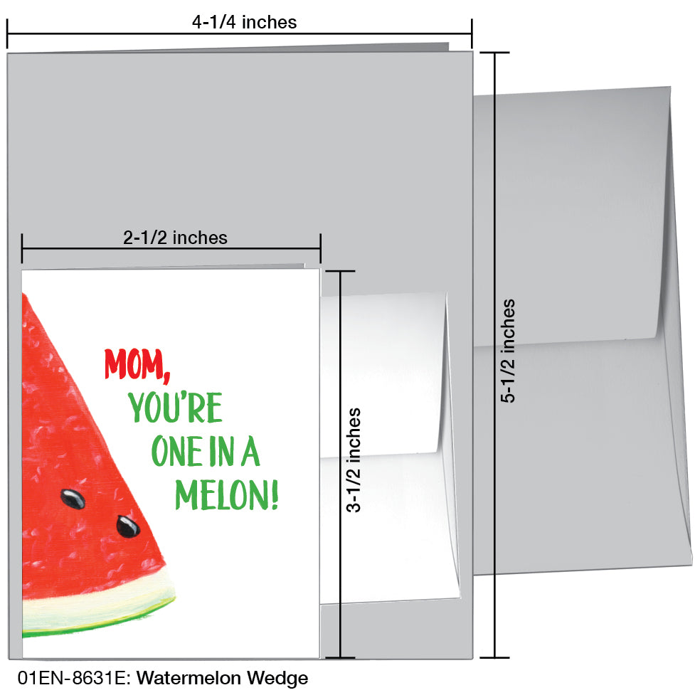 Watermelon Wedge, Greeting Card (8631E)