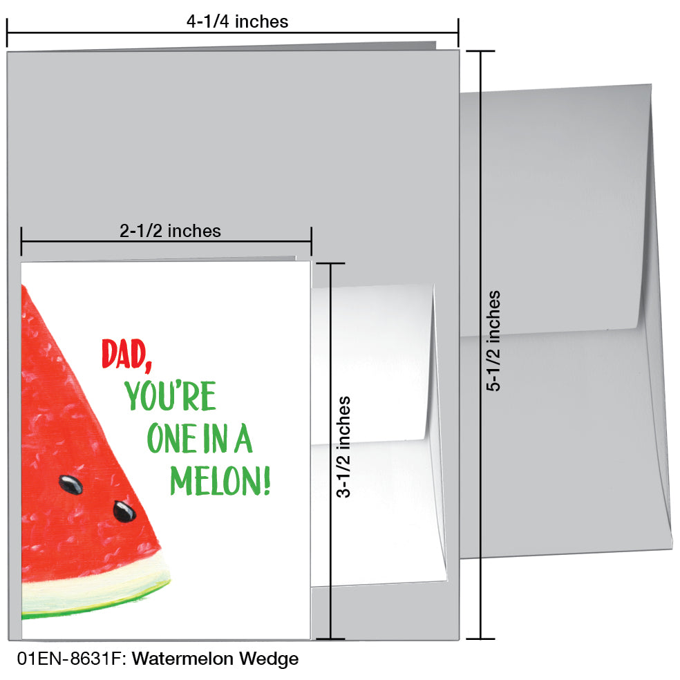 Watermelon Wedge, Greeting Card (8631F)