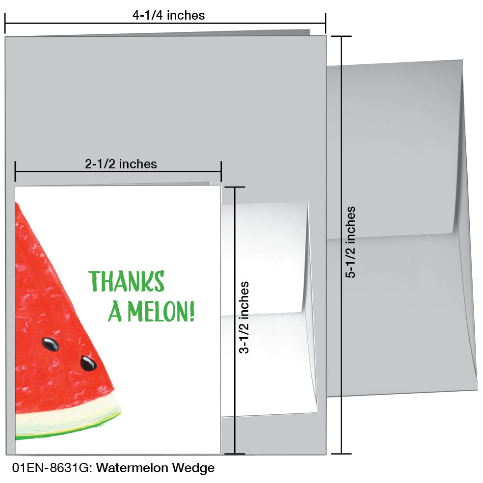 Watermelon Wedge, Greeting Card (8631G)