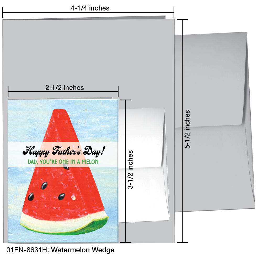 Watermelon Wedge, Greeting Card (8631H)