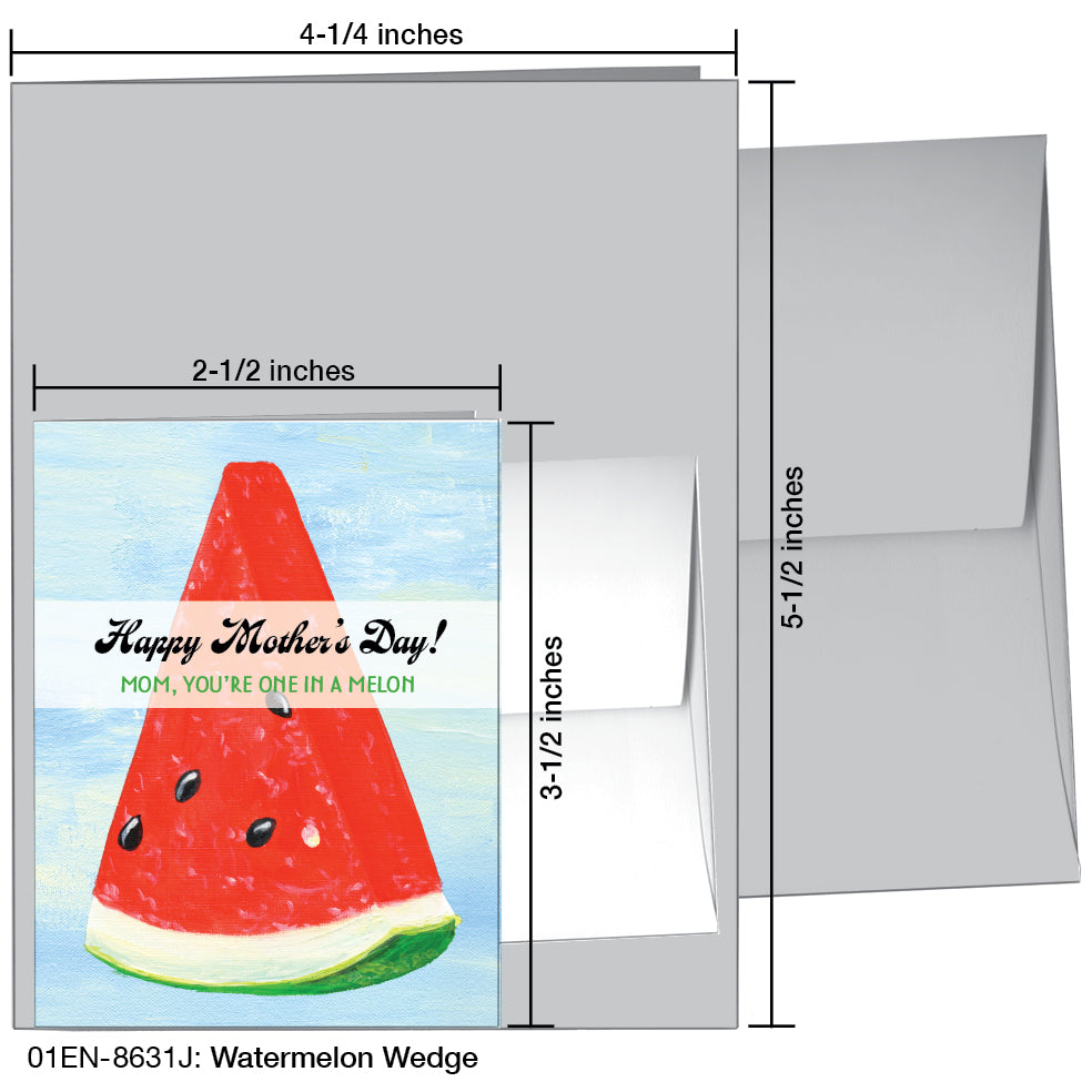 Watermelon Wedge, Greeting Card (8631J)