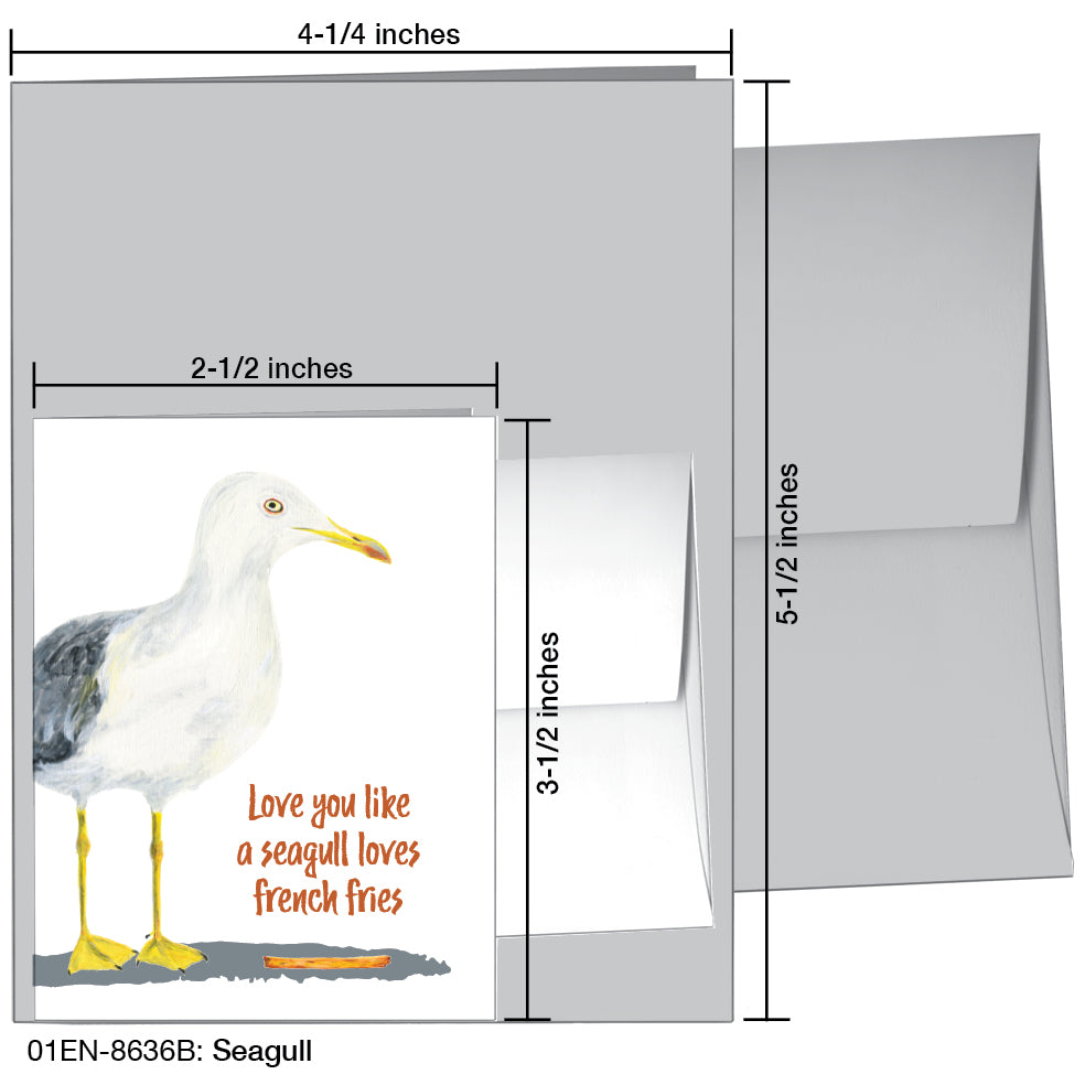 Seagull, Greeting Card (8636B)