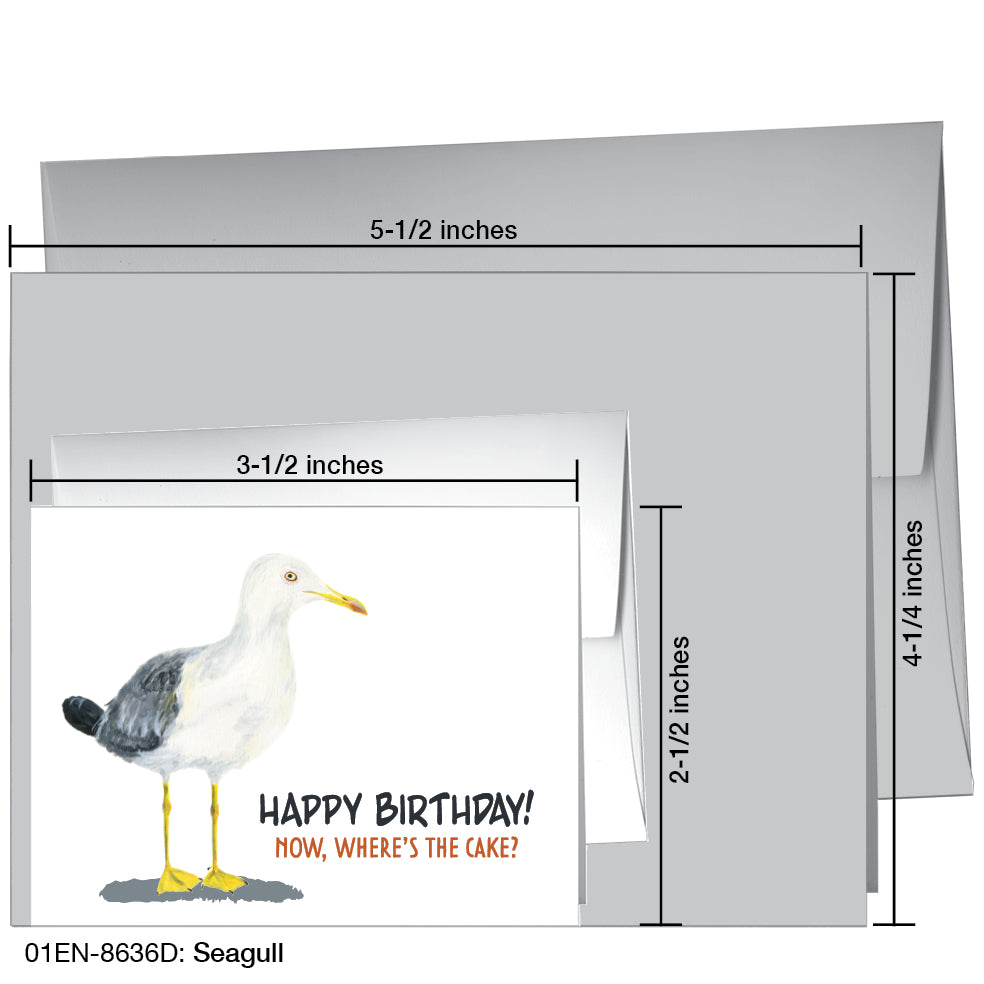 Seagull, Greeting Card (8636D)