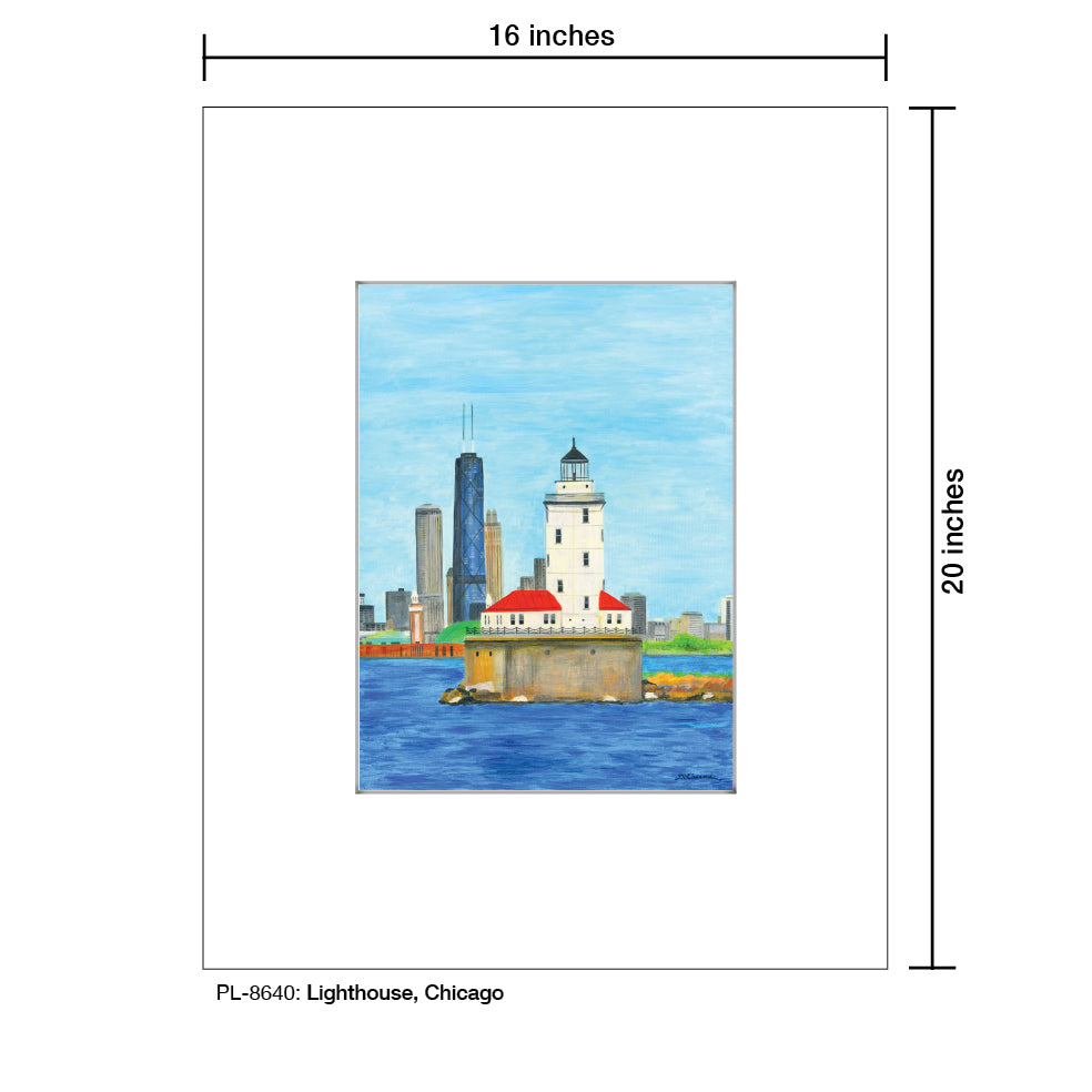 Lighthouse, Chicago, Print (#8640)