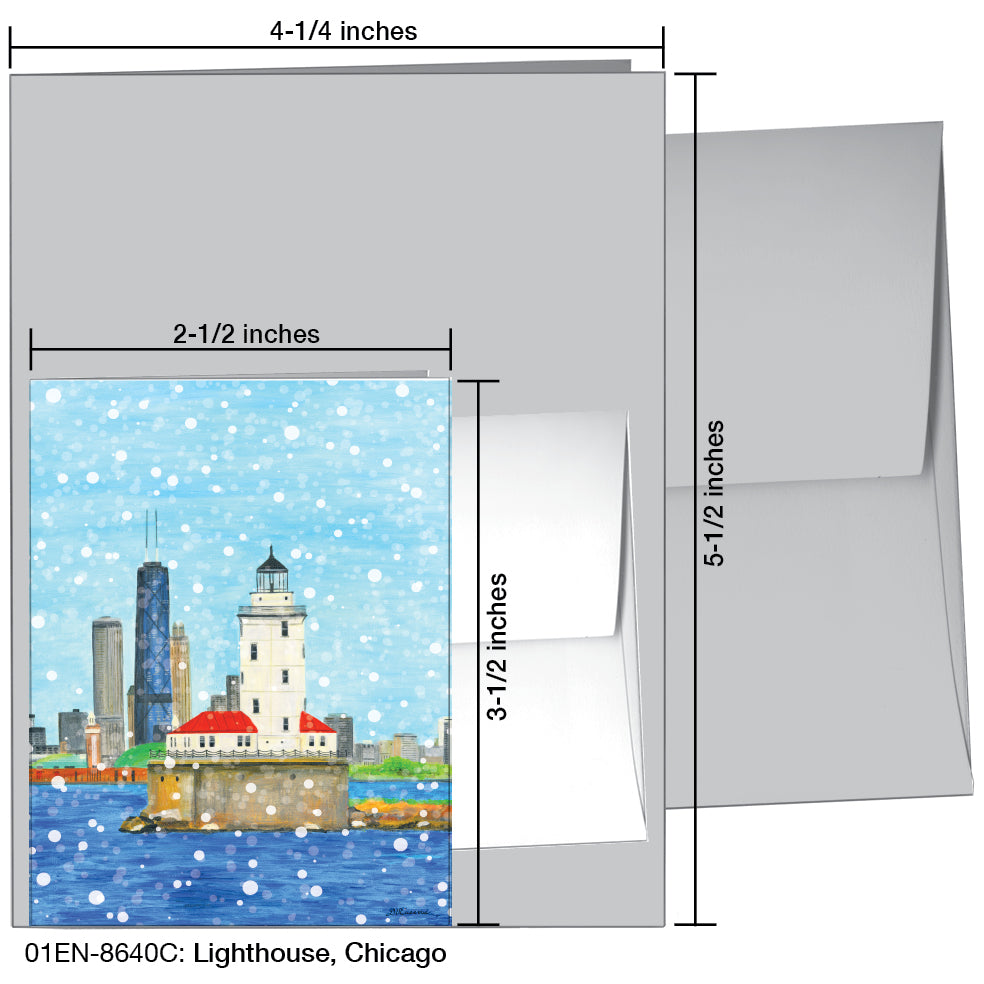 Lighthouse, Chicago, Greeting Card (8640C)