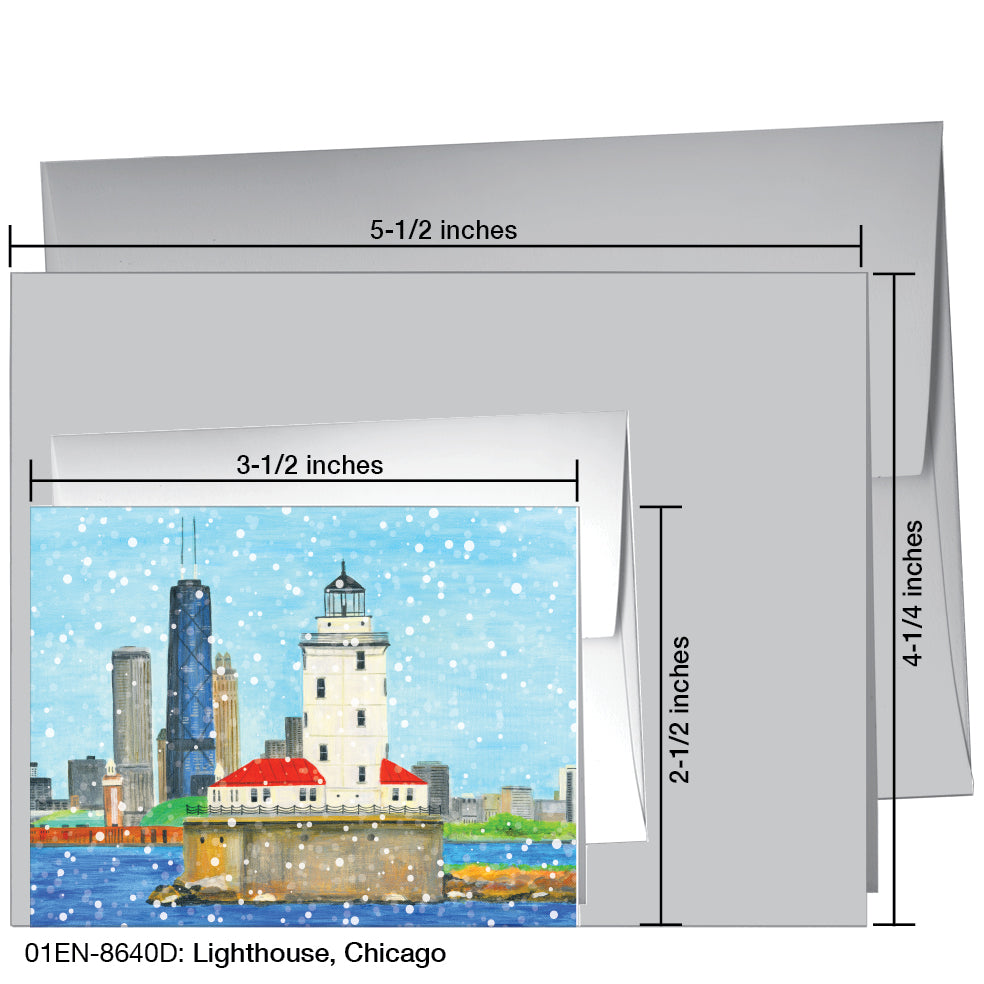 Lighthouse, Chicago, Greeting Card (8640D)