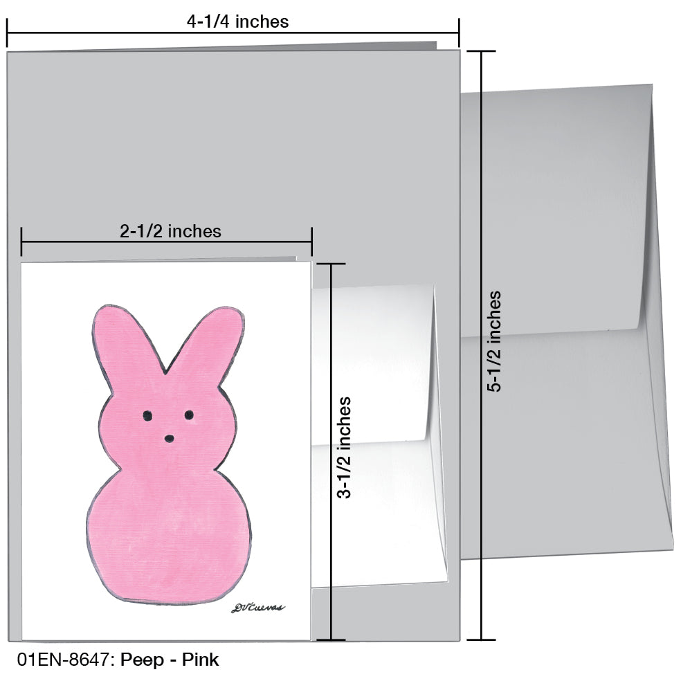 Peep - Pink, Greeting Card (8647)