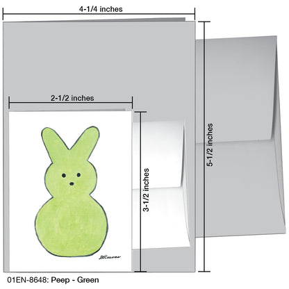 Peep - Green, Greeting Card (8648)