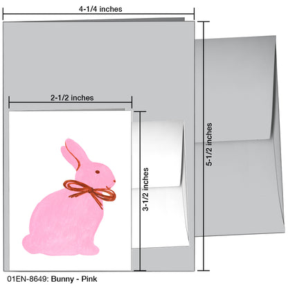 Bunny - Pink, Greeting Card (8649)