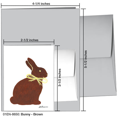 Bunny - Brown, Greeting Card (8650)