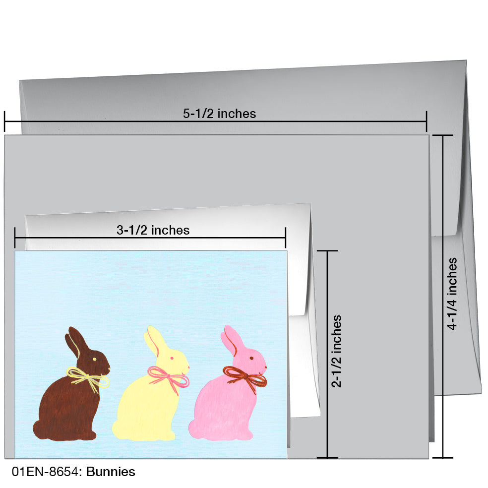 Bunnies, Greeting Card (8654)