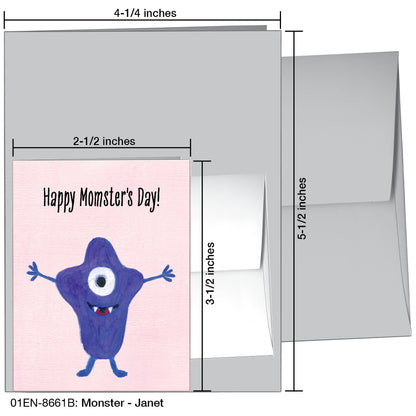 Monster - Janet, Greeting Card (8661B)