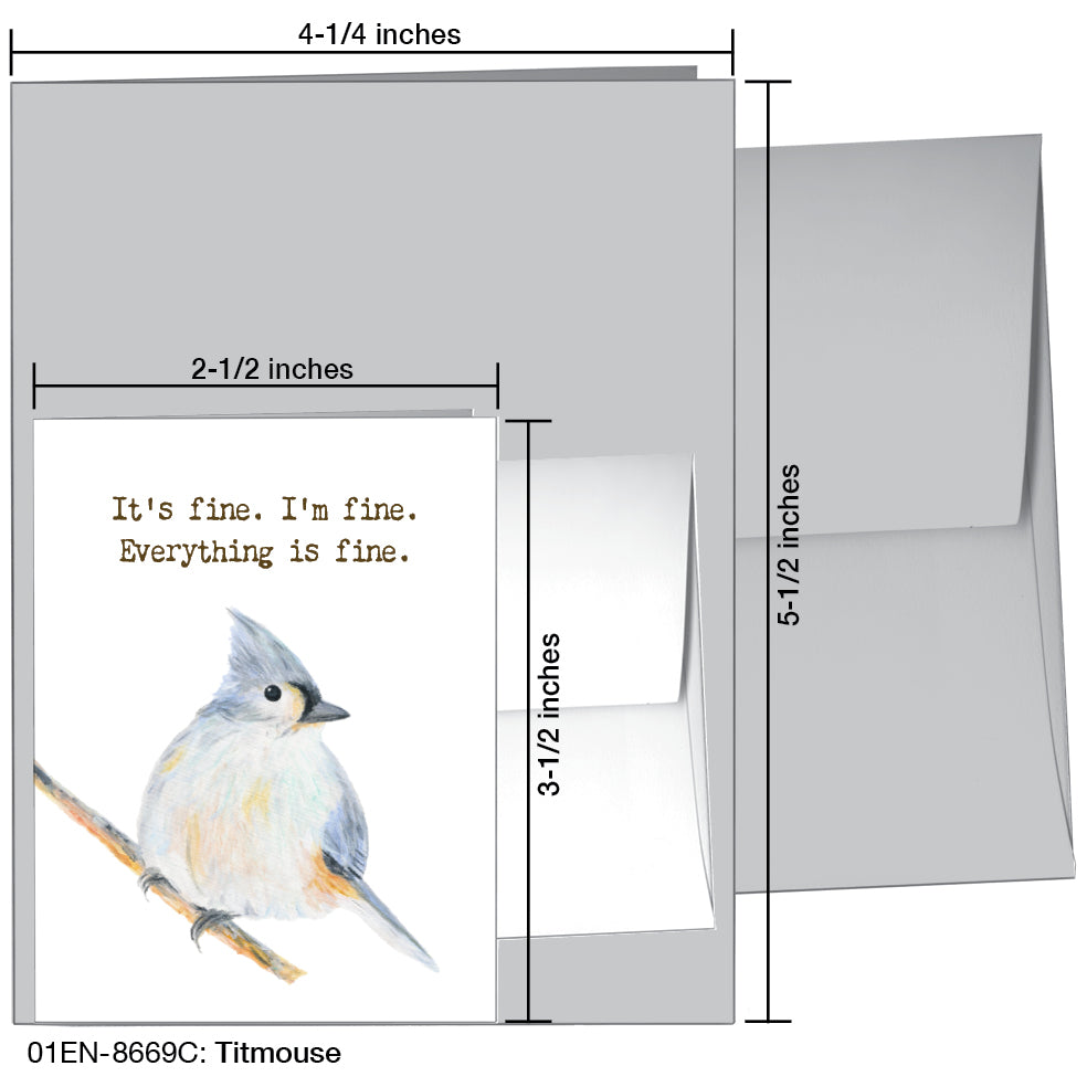 Titmouse, Greeting Card (8669C)