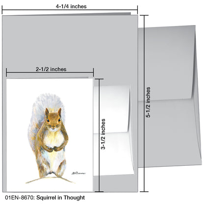 Squirrel in Thought, Greeting Card (8670)