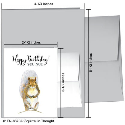 Squirrel in Thought, Greeting Card (8670A)