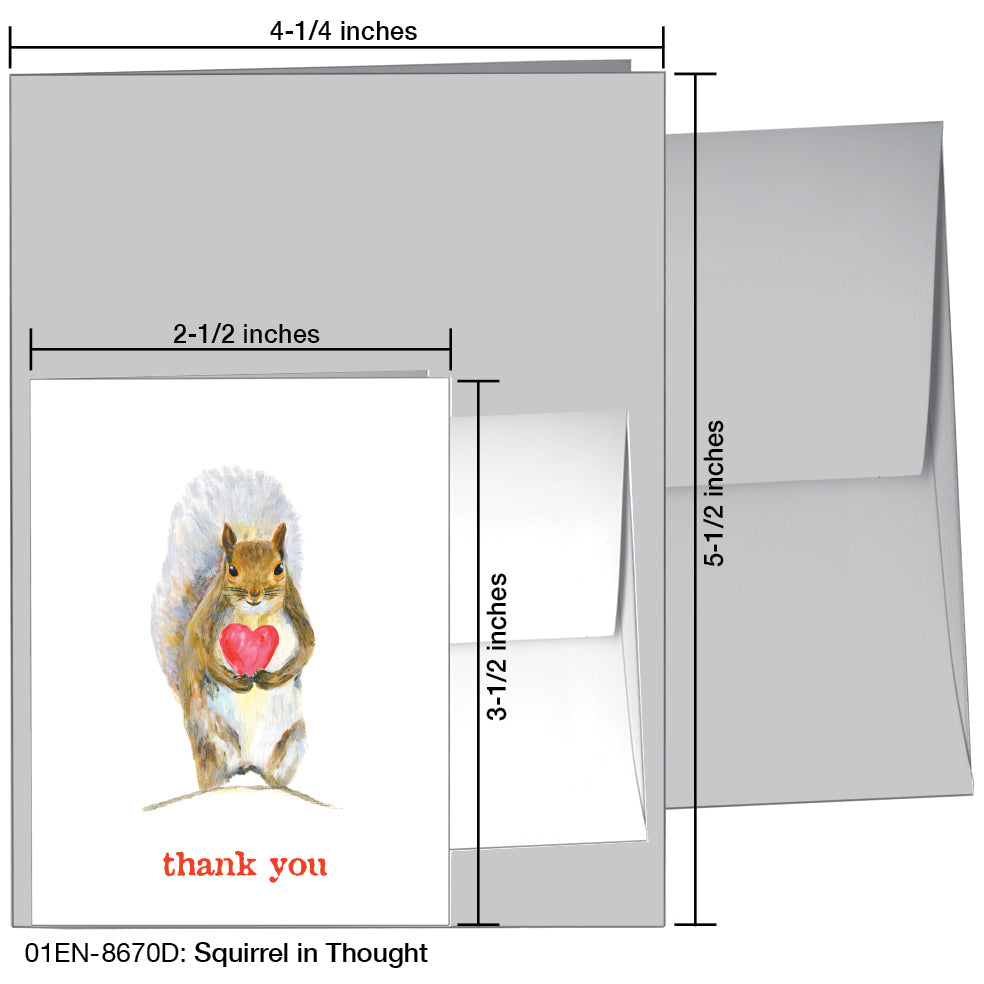 Squirrel in Thought, Greeting Card (8670D)