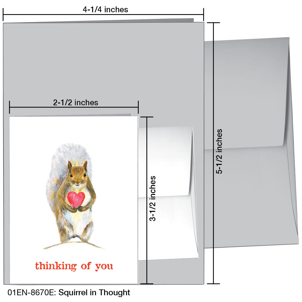 Squirrel in Thought, Greeting Card (8670E)