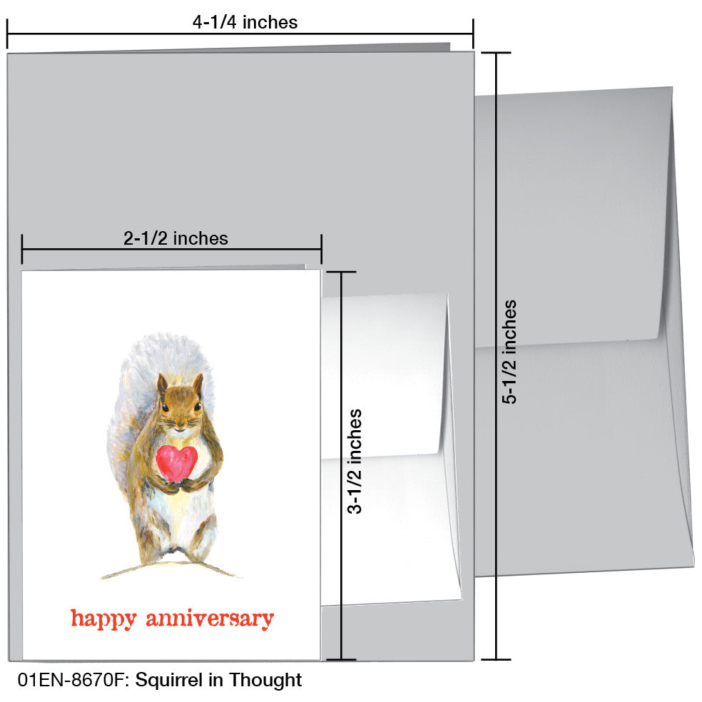 Squirrel in Thought, Greeting Card (8670F)