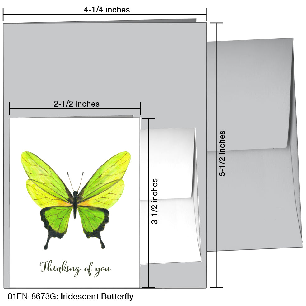 Iridescent Butterfly, Greeting Card (8673G)